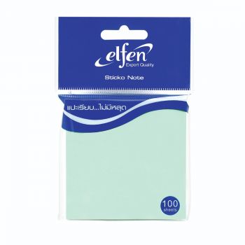 กระดาษโน๊ตแถบกาว Elfen สีฟ้า 3x3 (100แผ่น)