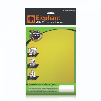 แล็บสติ๊กเกอร์ All-Purpose ตราช้าง เบอร์ A0 ขนาด 160X224 mm สีทอง เนื้อด้าน