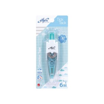 เทปลบคำผิด Elfen ทิคแท็ค 5มม. x 6ม. สีฟ้า