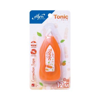 เทปลบคำผิด Elfen โทนิค 5มม. x 12ม. สีส้ม