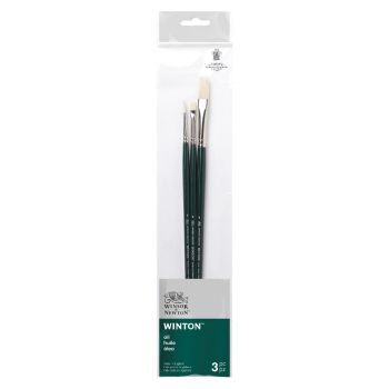 ชุดพู่กัน Winsor & Newton ด้ามยาว กลม2/แบนขนสั้น2/แบน6