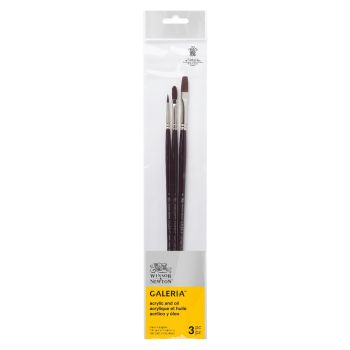 ชุดพู่กัน Winsor & Newton แกเลอเรียด้ามยาว กลม2/แบน8/ฟิลเบิท4