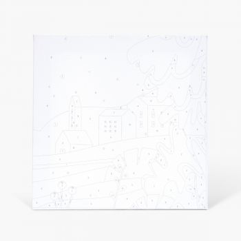 แคนวาสระบายสีตามตัวเลข เรนาซองซ์ 20x20CM #WINTER