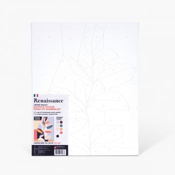 แคนวาสระบายสีตามตัวเลข เรนาซองซ์ 24x30CM#P LEAVES