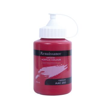 สีอะคริลิค Renaissance ขวด 500 มล #250 CRIMSON