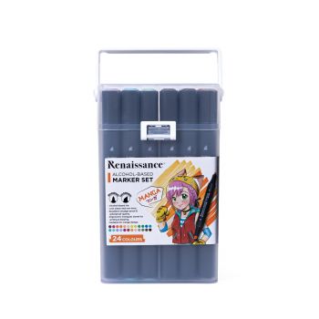 ชุดมาร์กเกอร์เรนาซองซ์ รุ่นมังงะ 24 สี PP BOX