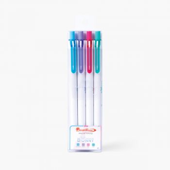 ชุดปากกาเจล 0.5มม. Quantum Bunny คละสีพาสเทล (แพ็ค 4 ด้าม)