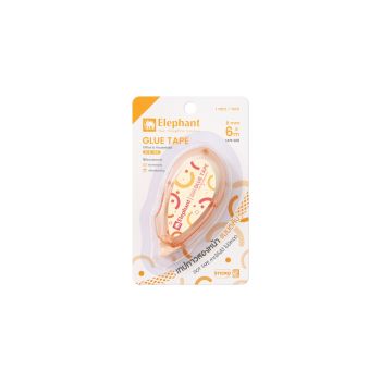เทปกาวสองหน้าแบบตลับตราช้าง รุ่น GT8-106 (8มม.X6ม.) สีส้ม