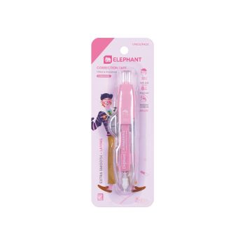 เทปลบคำผิดตราช้าง VIPUT รุ่น ซับมารีน 5มม. x 8ม. สีชมพู