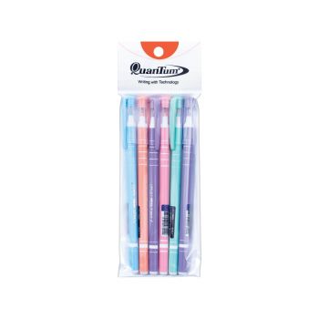 ปากกาลูกลื่น 0.5 มม. Elfen Liso Smile หมึกน้ำเงิน (ด้ามคละสี) (6แท่ง/ถุง)