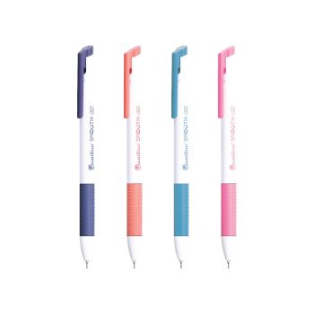 ปากกาลูกลื่น 0.5 มม. Quantum Geluloid Smooth ด้ามคละสี หมึกน้ำเงิน