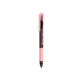 ปากกาลูกลื่น 0.7 มม. Quantum Geluloid Smooth ด้ามชมพู หมึกน้ำเงิน