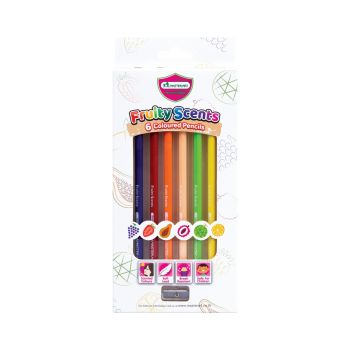 ดินสอสีมาสเตอร์อาร์ต  6 สี กลิ่น Fruity 