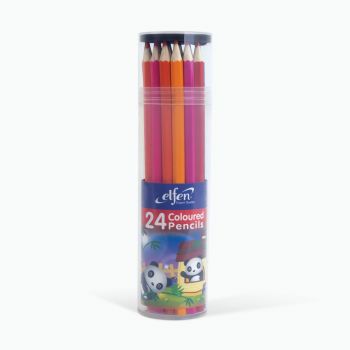 ดินสอสีแท่งยาว 24สี เอลเฟ่น รุ่นกระบอก