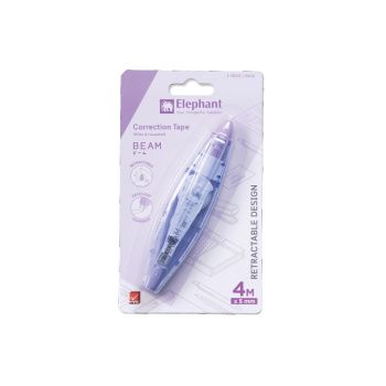 เทปลบคำผิด ตราช้าง Beam 5มม. x 4ม. สีม่วง