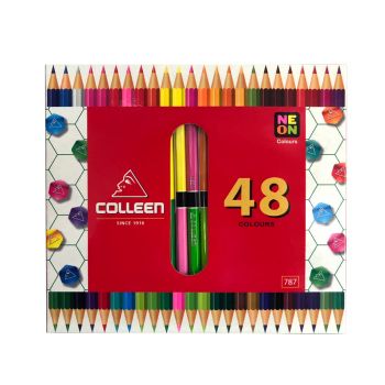 สีไม้ Colleen 2 หัว 24 แท่ง 48 สี กล่องกระดาษ