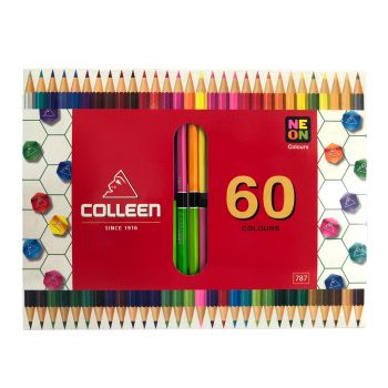 สีไม้ Colleen 2 หัว 30 แท่ง 60 สี กล่องกระดาษ