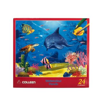 สีไม้ระบายน้ำ Colleen 24 สี 24 แท่ง กล่องกระดาษ