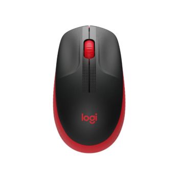 เมาส์ไร้สาย Logitech Full-Size Wireless Mouse M190 สีแดง