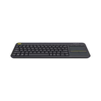 คีย์บอร์ดไร้สาย Logitech Wireless Keyboard Living Room Keyboard K400 Plus สีดำ