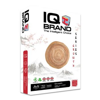 กระดาษถ่ายเอกสาร IQ Brand ขนาด A4 70 แกรม รุ่น Growth Series