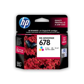 ตลับหมึกอิงค์เจ็ท HP 678 Tri-color (CZ108AA) 3สี