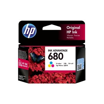 ตลับหมึกอิงค์เจ็ท HP 680 Tri-color (F6V26AA) 3สี