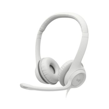 หูฟังพร้อมไมโครโฟน Logitech USB Headset H390 สีขาว