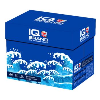 กระดาษถ่ายเอกสาร A4 IQ Brand 70แกรม ห่อน้ำเงิน (5รีม/กล่อง)