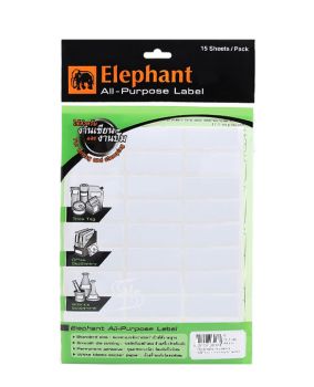 แล็บสติ๊กเกอร์ All-Purpose ตราช้าง เบอร์ A9 ขนาด 19X50 mm