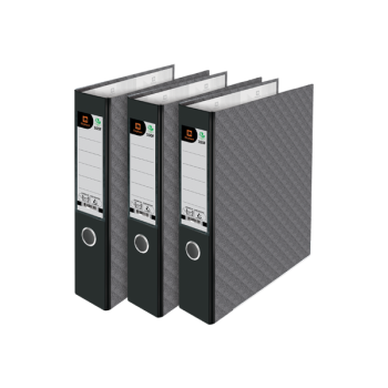 แฟ้มสันกว้าง ตราช้าง รุ่น 100F ขนาด F สีดำ แพ็ค 3