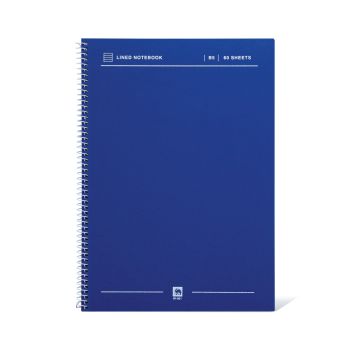 สมุดบันทึกริมลวด ขนาด B5 สีฟ้า ตราช้าง W_001