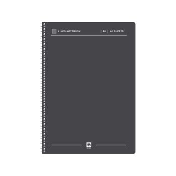 สมุดบันทึกริมลวด ขนาด B5 สีเทา ตราช้าง W_003