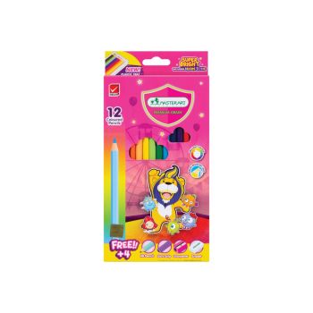 สีไม้แท่งยาว 12 สี มาสเตอร์อาร์ต รุ่นซุปเปอร์ไบรท์