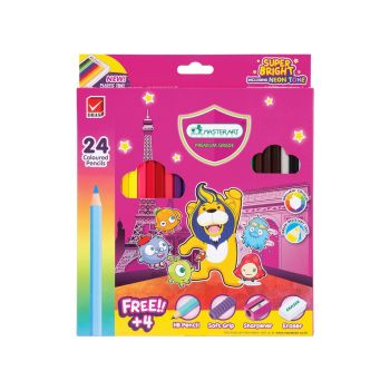 สีไม้ แท่งยาว Master Art 24 สี รุ่น Super Bright
