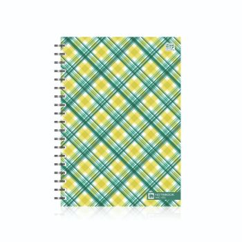 สมุดบันทึกริมลวด ตราช้าง WSC-001 ลายสก็อต ขนาด B5 (คละลาย)