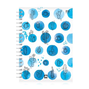 สมุดบันทึกปกอ่อนริมลวด รุ่น WPPB-444 ขนาด B5 สีฟ้า (คละลาย)