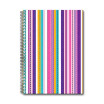 สมุดบันทึกปกแข็งริมลวด ตราช้าง รุ่น JAZZY-103 ขนาด A5 (คละลาย)