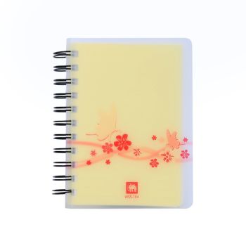 (Factory Clear) สมุดริมลวดซ่อนห่วง A6 70แกรม 100แผ่น ตราช้างรุ่น WSS-104