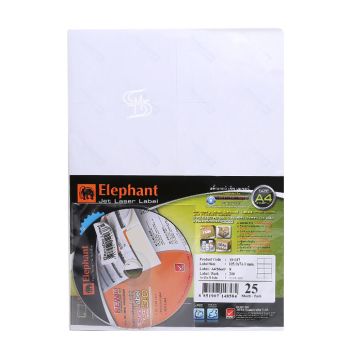ป้ายสติ๊กเกอร์เจ็ทเลเซอร์ ตราช้าง 19-037 (105 x 74 mm) 