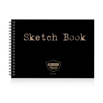 สมุดสเก็ตซ์ริมลวดมาสเตอร์อาร์ตรุ่น SP104 ขนาด A5 100แกรม 50แผ่น สีดำ