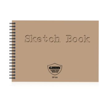 สมุดสเก็ตซ์ริมลวดมาสเตอร์อาร์ตรุ่น SP104 ขนาด A5 100แกรม 50แผ่น สีน้ำตาล