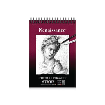 สมุดสเก็ตซ์ผิวเรียบริมลวด 90แกรม 60แผ่น เรนาซองซ์รุ่น R-701 A4
