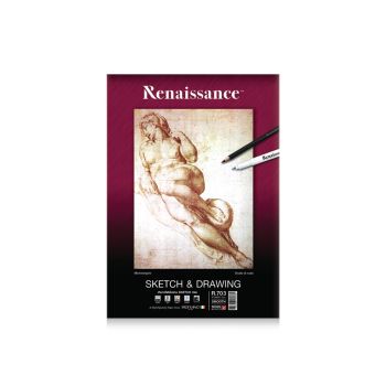 สมุดสเก็ตซ์ผิวเรียบสันกาว 90แกรม 60แผ่น เรนาซองซ์รุ่น R-703 A4