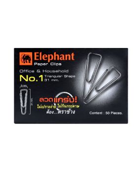 ลวดเสียบกระดาษแบบเหลี่ยม ตราช้าง เบอร์ 1 31มม. 