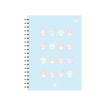 สมุดบันทึกปกแข็งริมลวด ขนาด A5 (คละลาย) ตราช้าง WHC-605