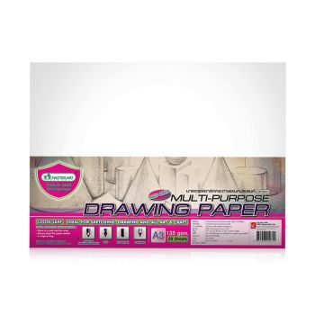 กระดาษวาดเขียนอเนกประสงค์ผิวเรียบ มาสเตอร์อาร์ตรุ่น DP-201 A3 135แกรม 20แผ่น