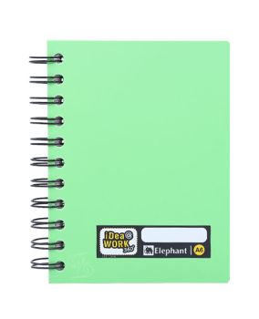 สมุดบันทึกปกแข็งริมลวด ตราช้าง รุ่น WP-115 ขนาด A6 (คละสี)