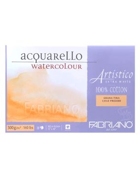 กระดาษวาดภาพ Fabriano Artistico 300แกรม ผิวกึ่งหยาบ ขนาด30.5x45.5cm 20 แผ่น