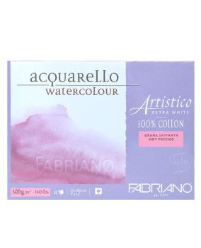 กระดาษวาดภาพ Fabriano Artistico 300แกรม ผิวเรียบ ขนาด23x30.5cm 20 แผ่น 